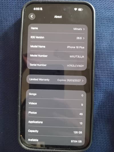 Apple iPhone 16 Plus