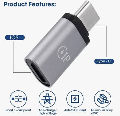 ios to type c converter, fast charging.