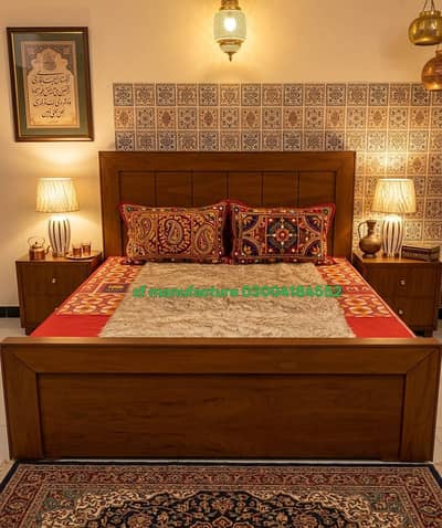 Double bed / bed set / wooden bed / bed / Furniture / king size bed