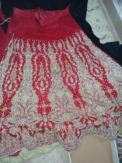 bridal dress only one time wear lengha +maxi