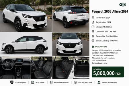 Peugeot 2008 Allure 2024 – B2B Genuine | Just Like New