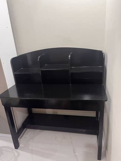 Solid Wooden Study Table with Bookshelf – Excellent Condition
