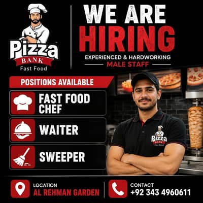 Waiter | Fast Food Chef | Sweeper | Restaurant Jobs | Chef Jobs