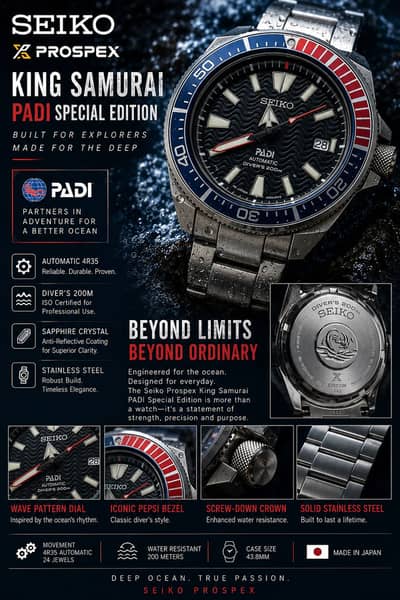 Seiko Prospex King Samurai PADI Special Edition