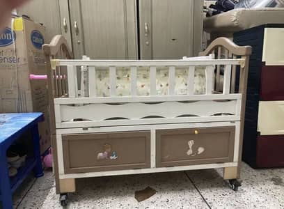 Wooden Baby Cot + Bassinet & Baby Cot