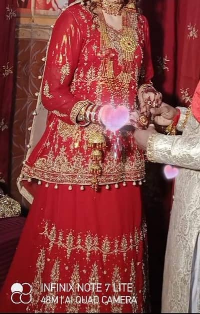 bridal lahnga and jewelery