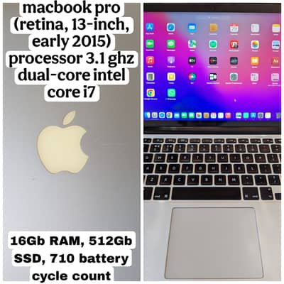MacBook pro ( early 2015 ) processor 3.1 ghz dual-core intel core i7