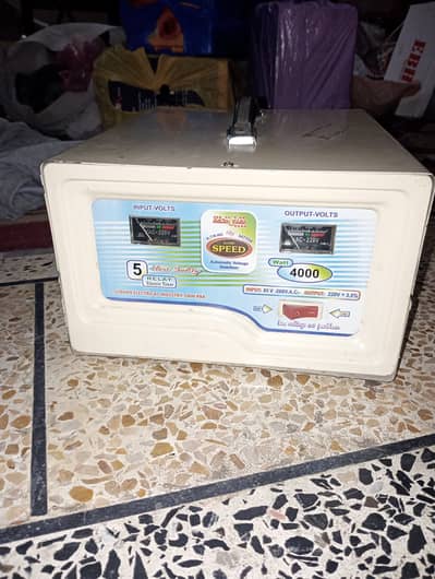 Automatic Stabiliser 4000 watt, speed Brand, 5 Relays k saath