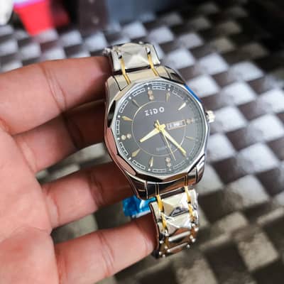ZIDO Men's Premium Quartz Watch – Waterproof, Steel Strap – Brand New