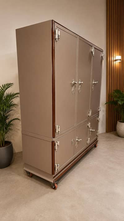 Premium Steel Wardrobe | 3 Door Almirah with Safe & Cabinets