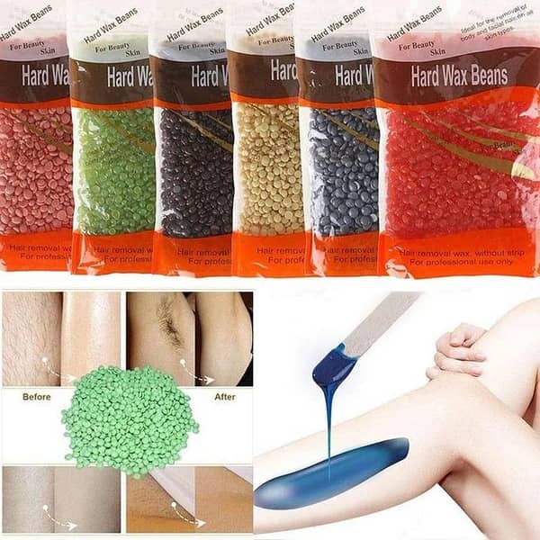 Wax Beans Hair Removal For Men Women Hot Film Wax Pellet Bikini Face Legs Arms 100g