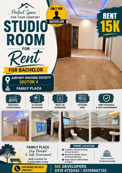 Studio Apartment for Rent for Bacholer