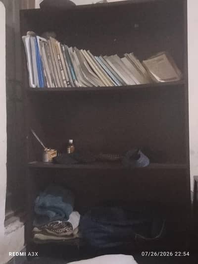 3 Beds with mattress cupboard and book shelf