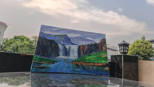 Handmade Acrylic Landscape Painting on Canvas |Home & Office Decor