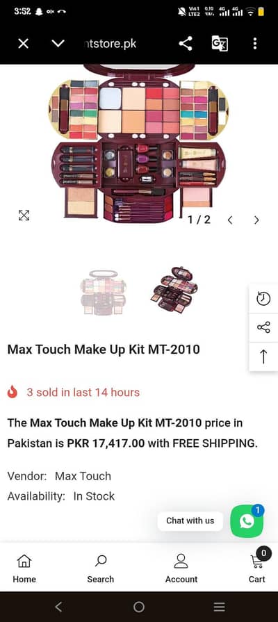 Original Max Touch Complete Makeup kit MT-2010_aopen Box Condition