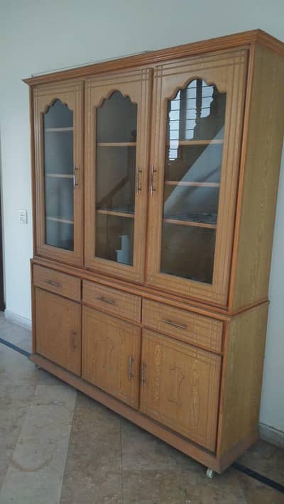 Premium Wooden Display Showcase / Crockery Cabinet for Sale