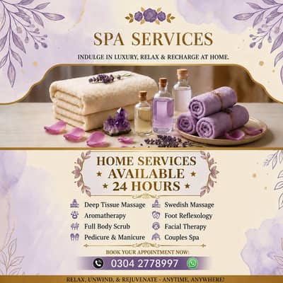Home Spa Services available