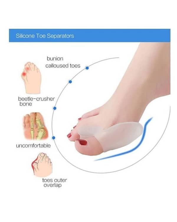 1 Pair Silicone Gel Bunion Protector Toe Straightener Separator Alignment Pain Relief Thumb Corrector