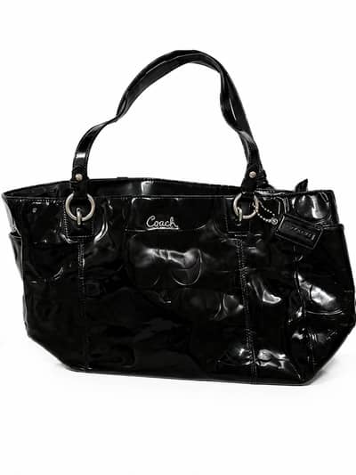 COACH F17729 BLACK PATENT LEATHER BAG -ORIGINAL - LIKE NEW