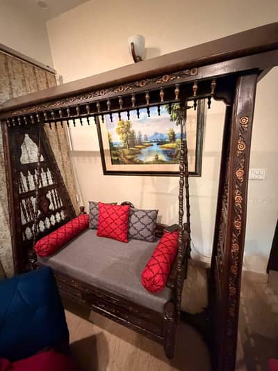 Solid Wooden swing jhula