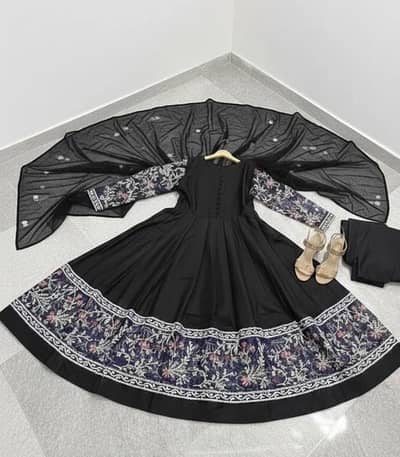 2color Chiffon Maxi Suit Set for Weddings Eid Party