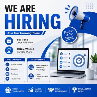 we are hiring male female for  office  and online work