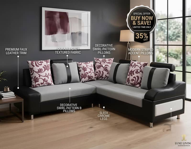 L shaped sofa 1