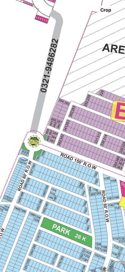 1 Kanal Plot Sector C | 150ft Main Road | Near Park & Mosque