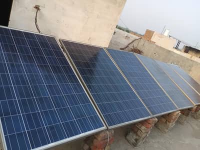 six 6 solar plates penal 250W watts per plate