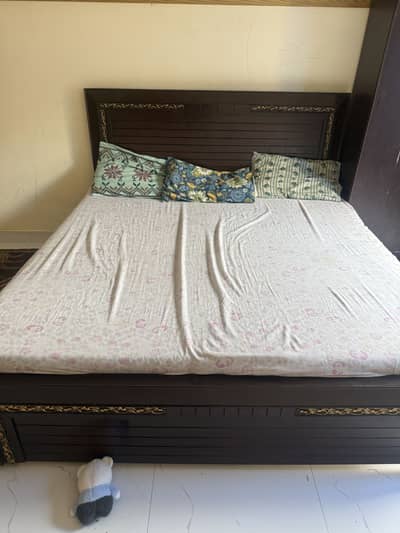 Bed with mattress