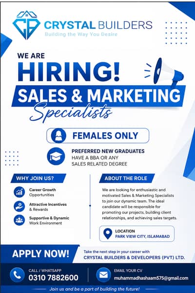 Sales Executive- Crystal Builders