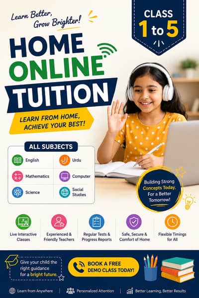 Home Online tuition available.