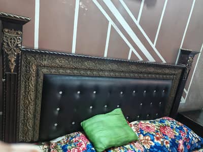 bed with side tables
