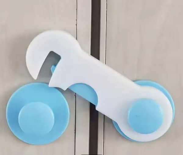 Self-Adhesive Freezer Door Lock for Refrigerator, Cabinet, and Wardrobe – Child Safety Lock