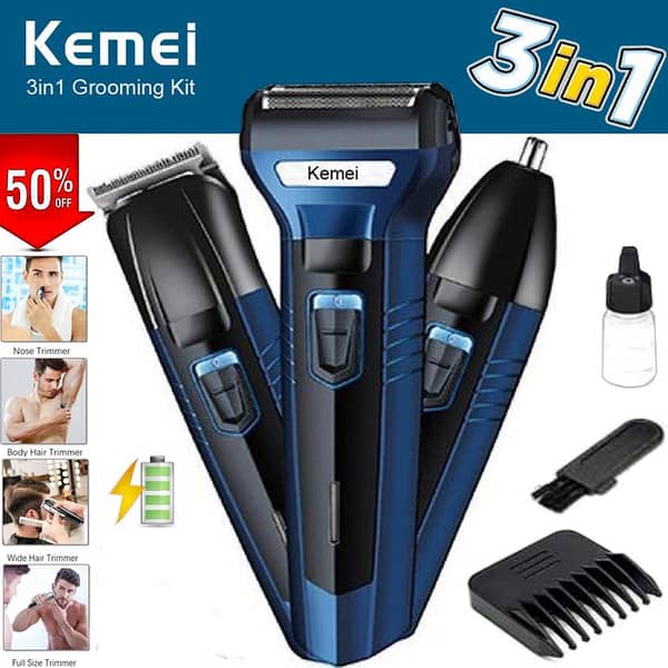 Orignal Shaving Machine 3 in 1 Rechargeable Hair Clipper, Shaver, Beard Styling Trimmer for Men