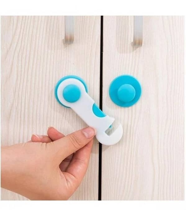 (Pack of 2) Child Safety Locks for Cabinets, Drawers, Wardrobes, Toys, and Fridges