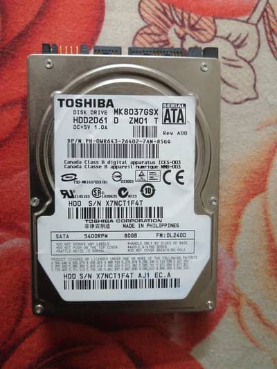 Toshiba HDD HARD DRIVE 8gb for sale