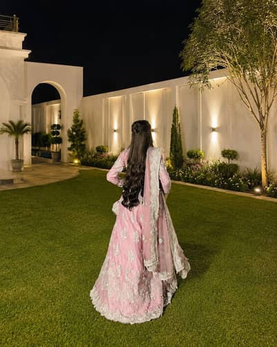 Pink Embroidered Maxi for Sale – Perfect for Nikkah & Engagement