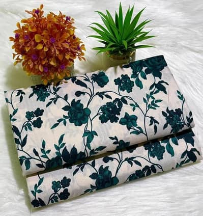 2 pcs printed cotton unstitched suits