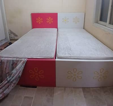 bed set with cupboard