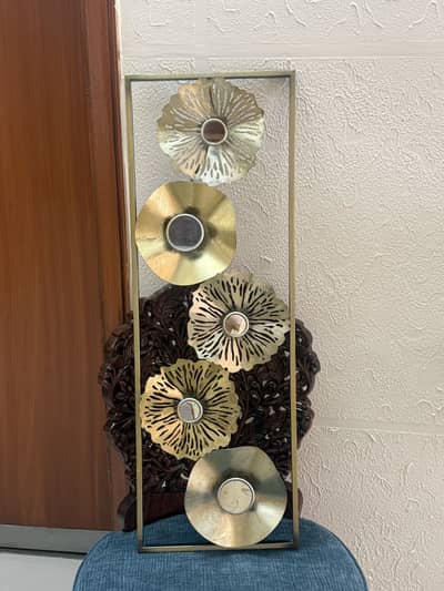 Modern Gold Metal Wall Art with Mirrors