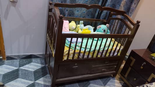Premium Wooden Baby Cot | Baby Crib | Solid Wood