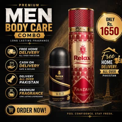  Relax Men Body Care Combo – Premium Fragrance 
