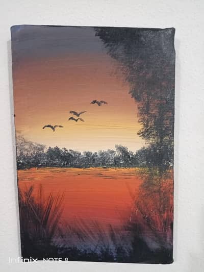 Sunset Sea Painting