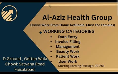 Al Aziz Company for online jobs for ladies only