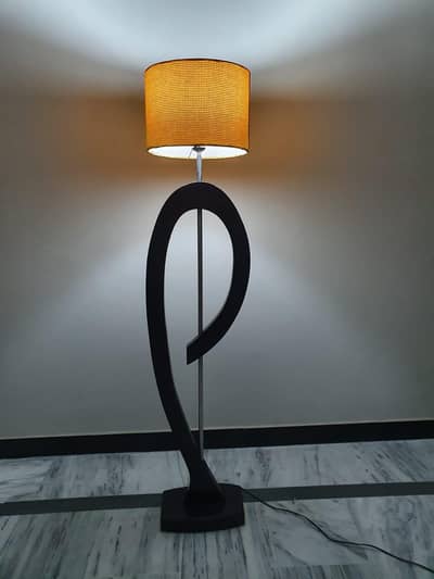 Wooden floor lamp