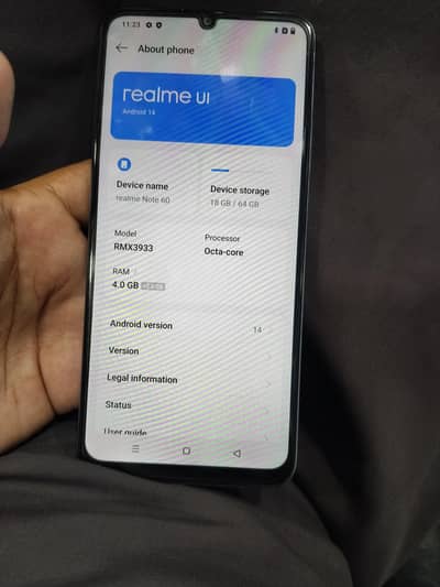 Realmi note 60  4.64