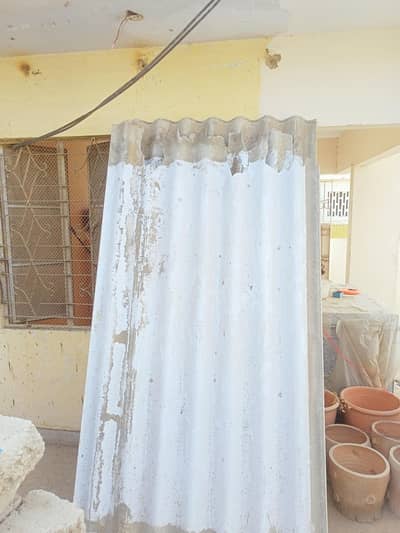 Cement sheets.