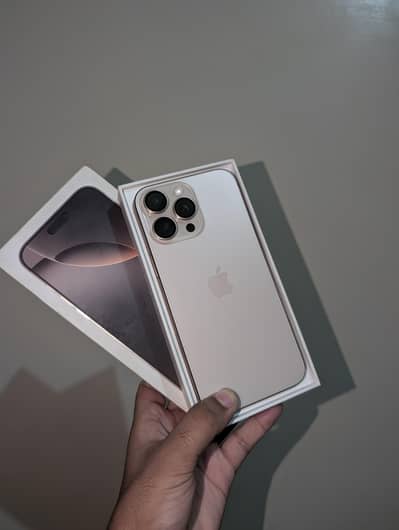 iPHONE 16 PRO MAX FACTORY UNLOCK DESERT TITANIUM WITH BOX