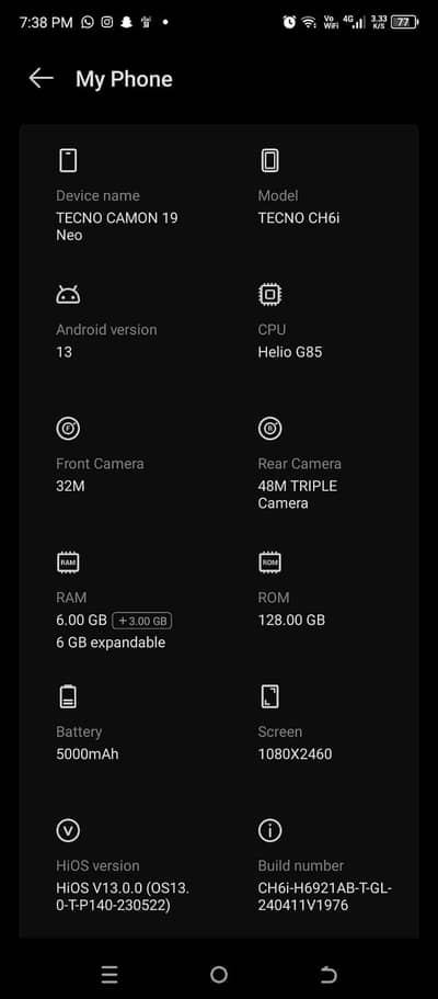 Camon 19 neo